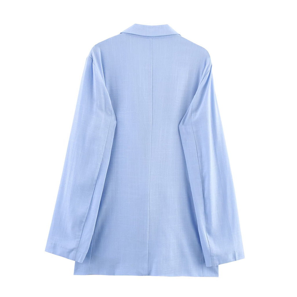 Summer Women Clothing Fashionable Pleated Blazer Trousers Sets