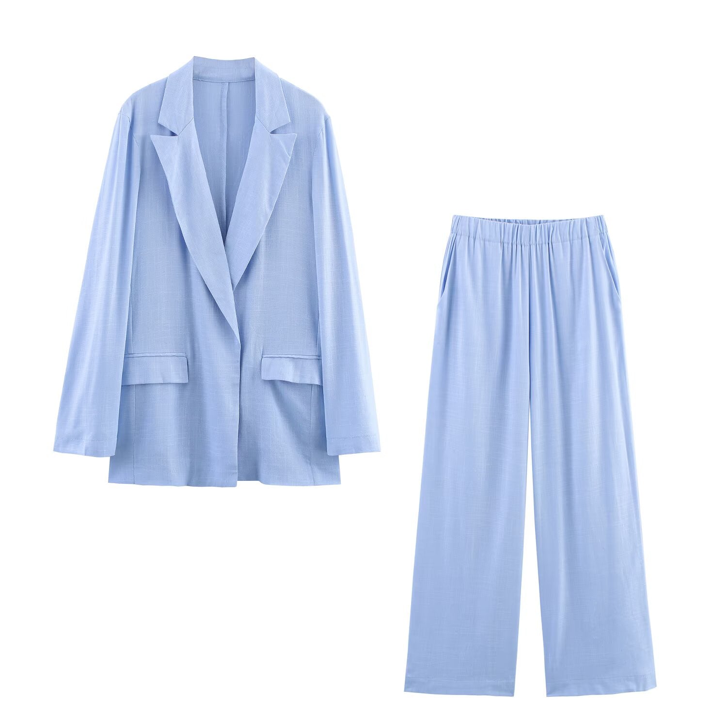 Summer Women Clothing Fashionable Pleated Blazer Trousers Sets