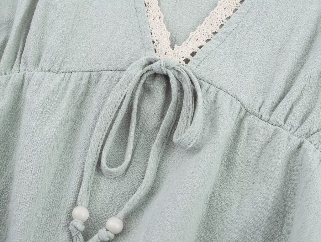 Summer Women Clothing Vacation Embroidered Top Casual Shirt for Women