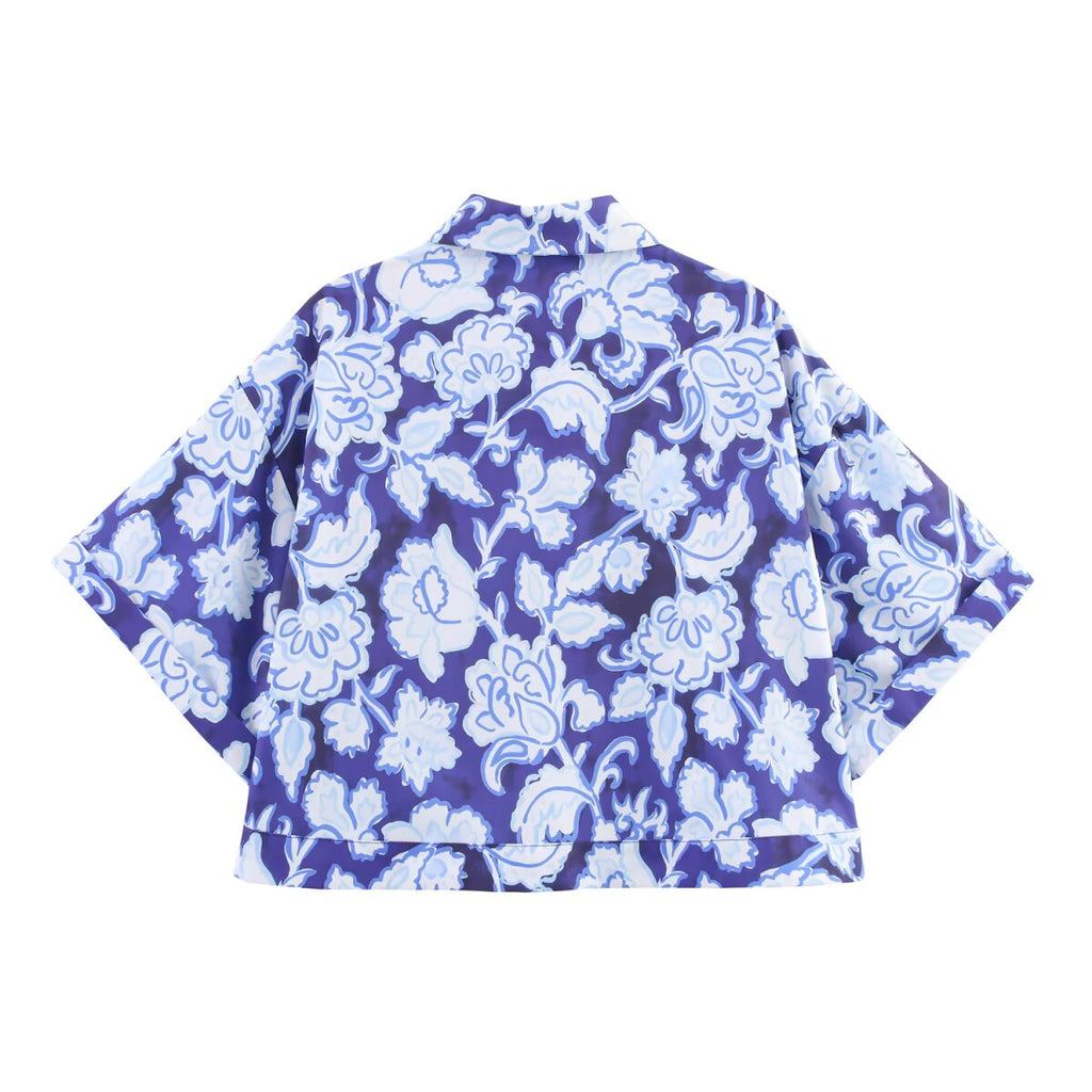 Women Clothing Design Short Sleeve Floral Print Shirt Casual Pants Set