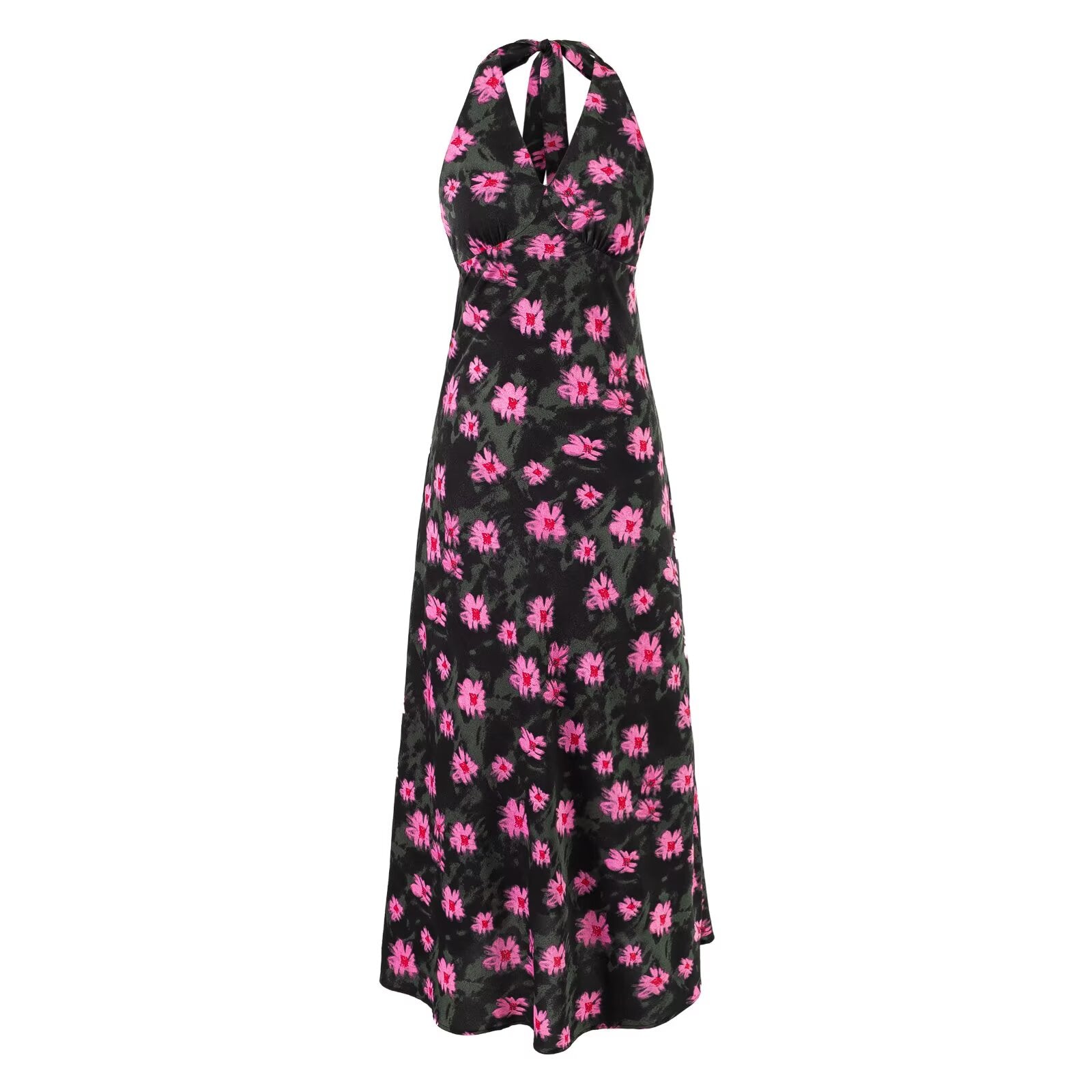 Black Bottom with Pink Flower