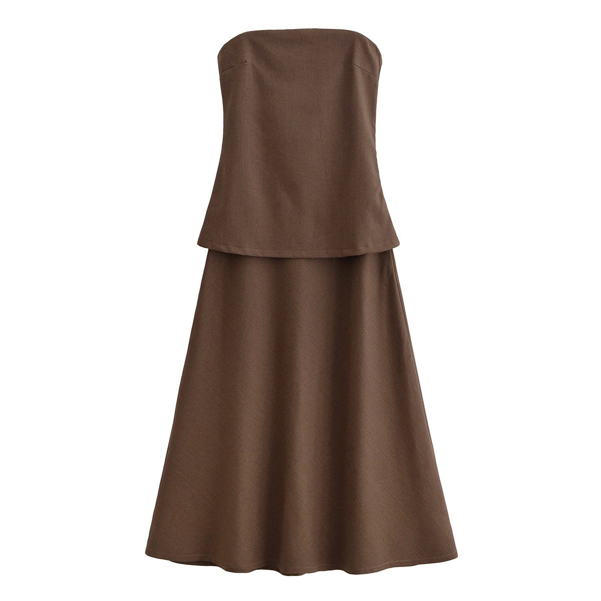 Summer Women Clothing Slim Bandeau One Shoulder Straight Collar Dress