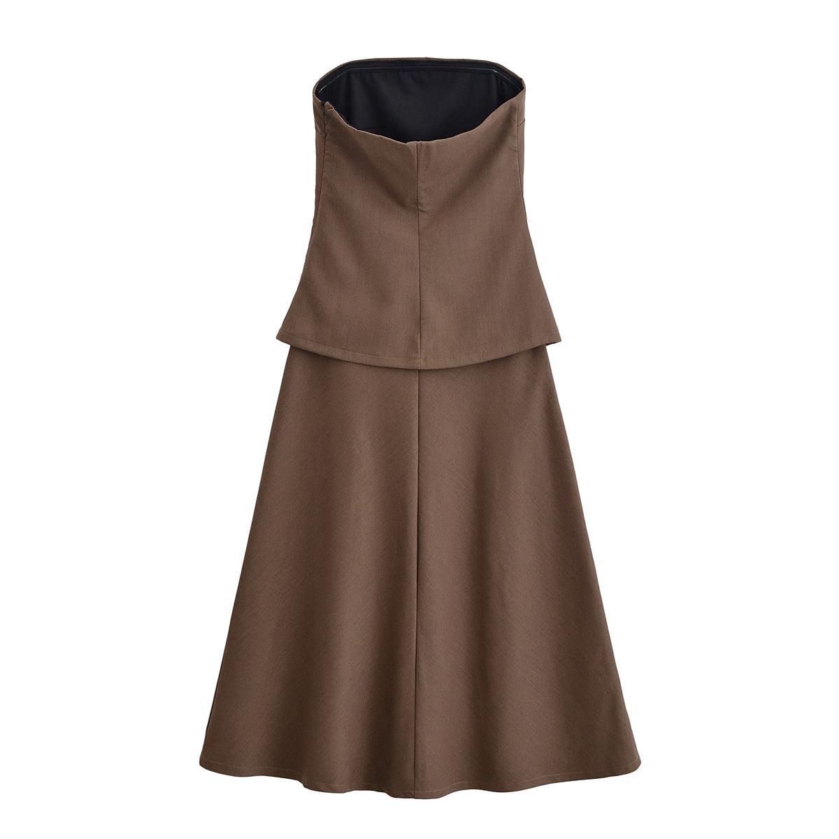 Summer Women Clothing Slim Bandeau One Shoulder Straight Collar Dress