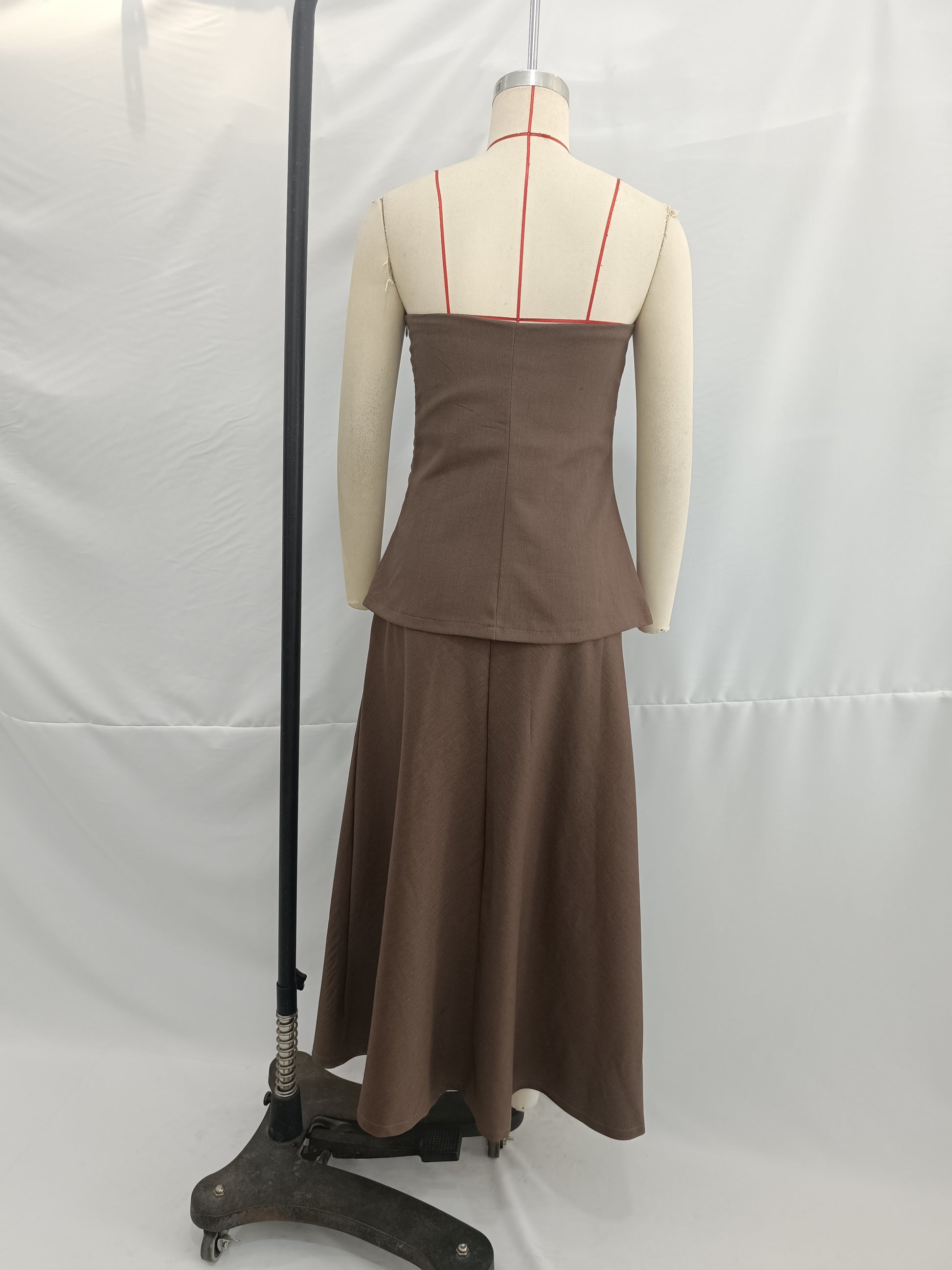 Summer Women Clothing Slim Bandeau One Shoulder Straight Collar Dress