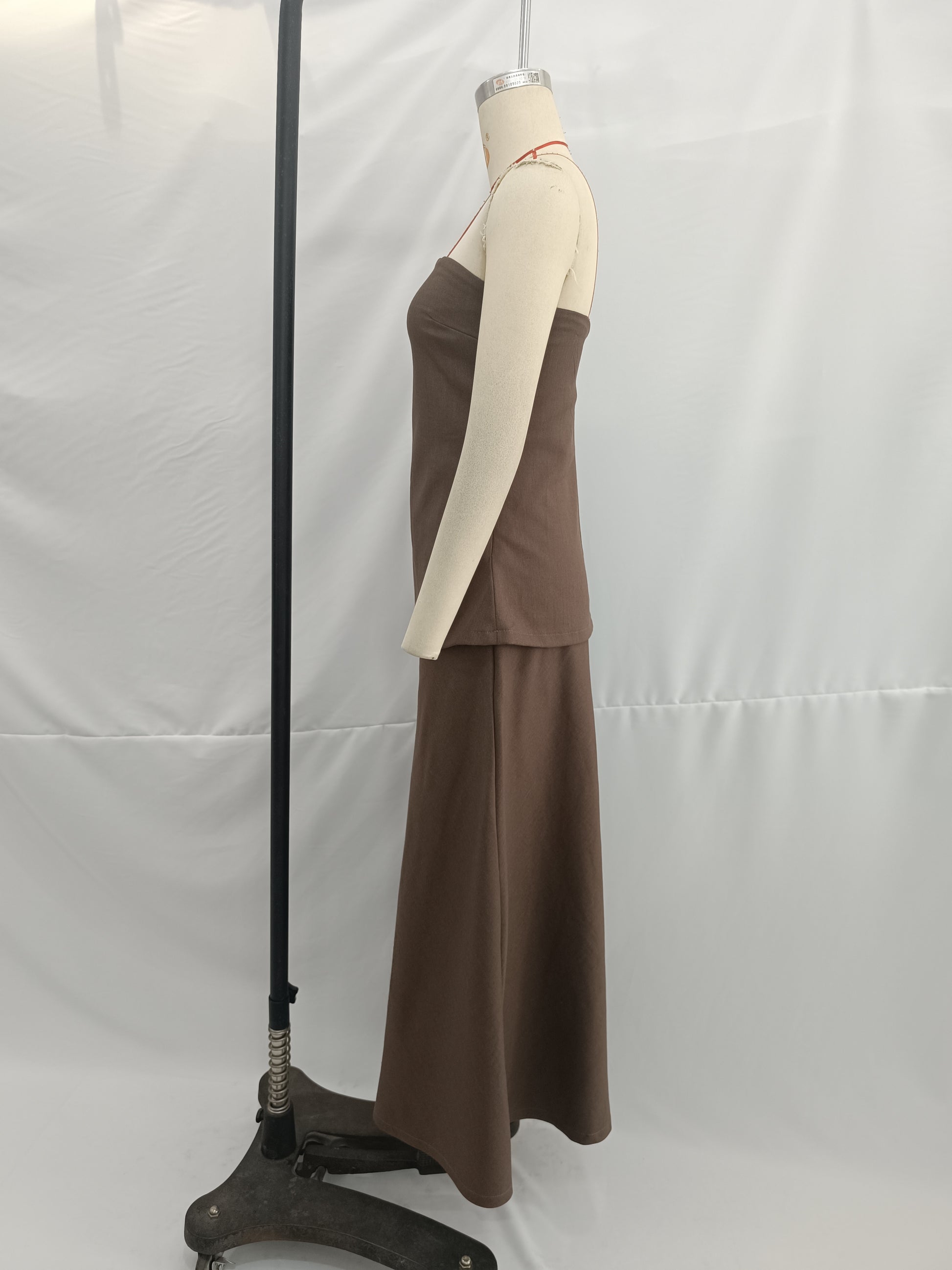 Summer Women Clothing Slim Bandeau One Shoulder Straight Collar Dress