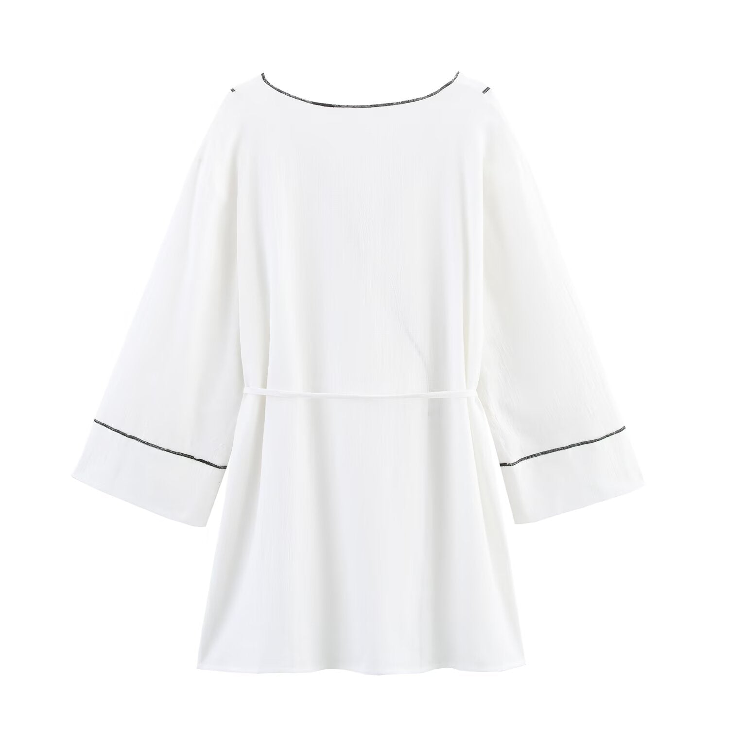 Summer Women Clothing Piping Double Breasted Coat Casual Trousers