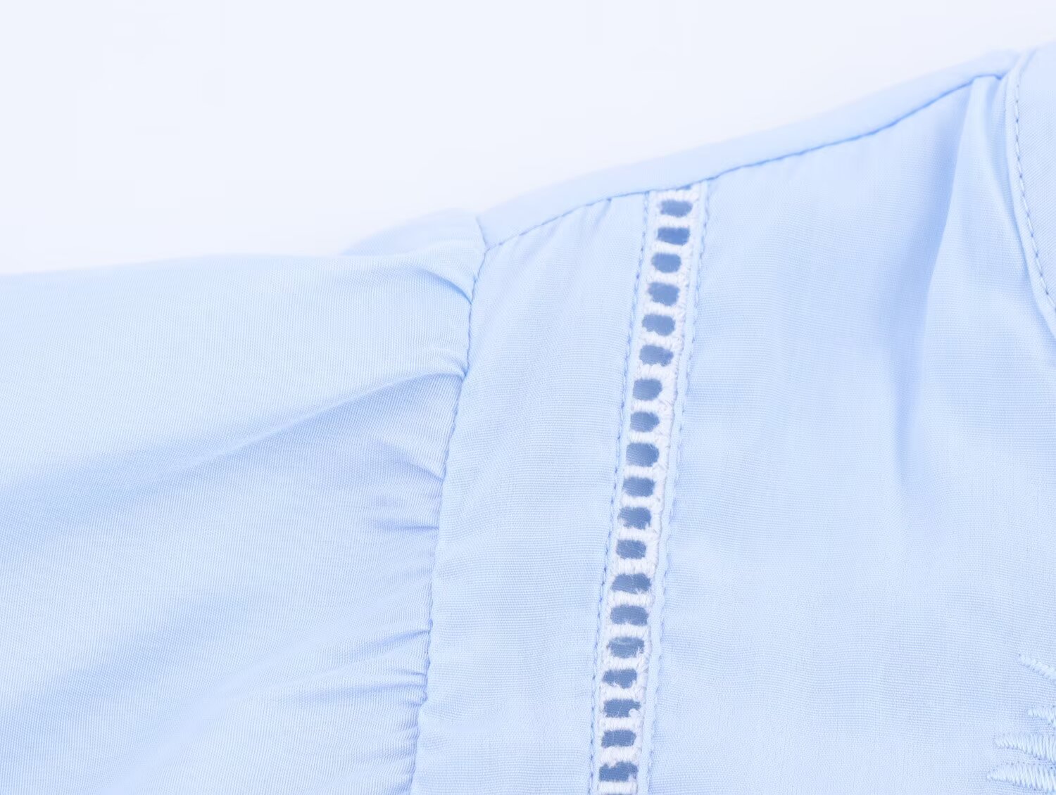 Women Clothing Summer Fashionable All Match Laminated Decoration Short Sleeve Shirt