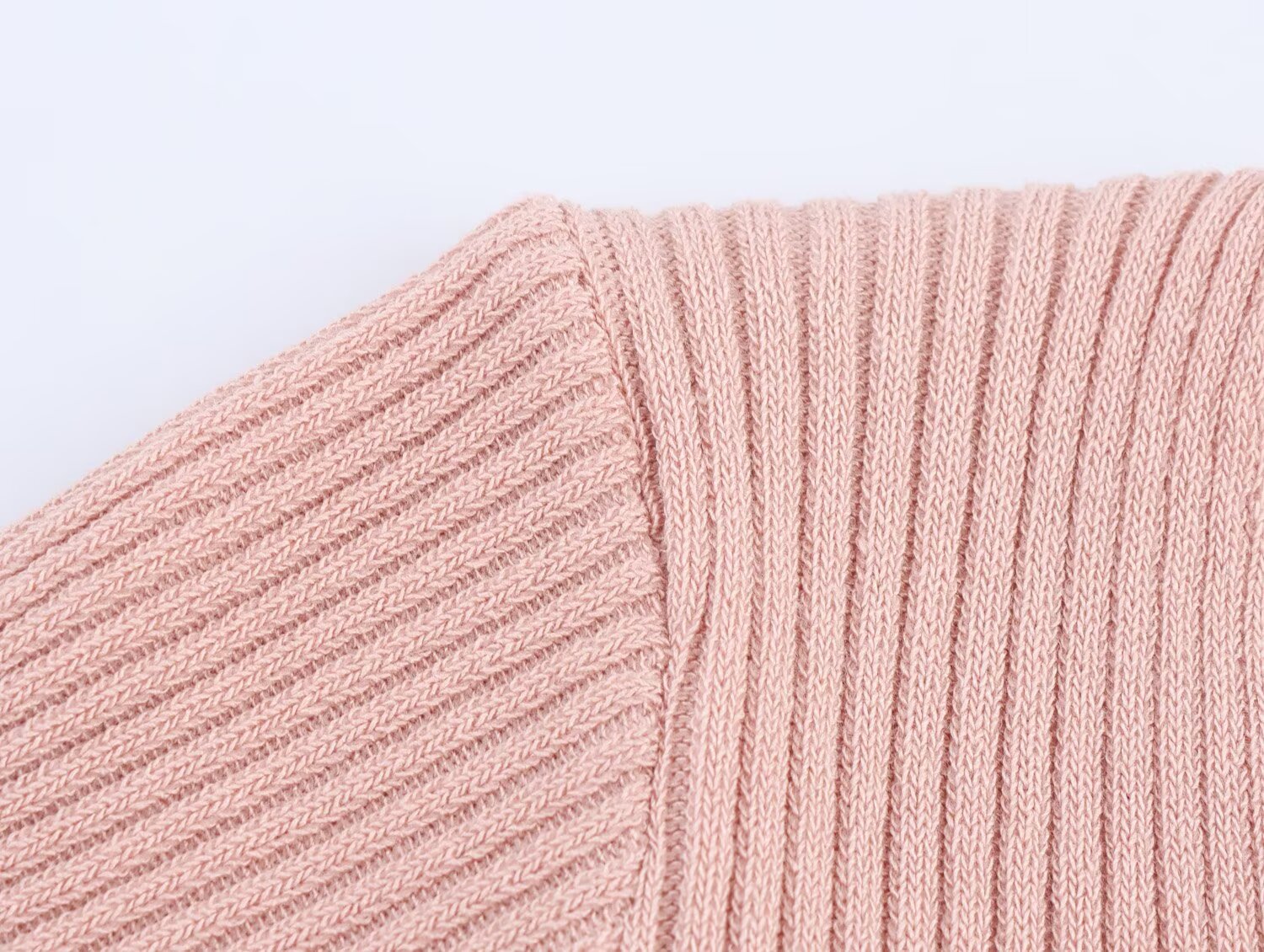 Summer Women Casual Solid Color Vertical Stripes Mid Length Knitted Short Sleeve