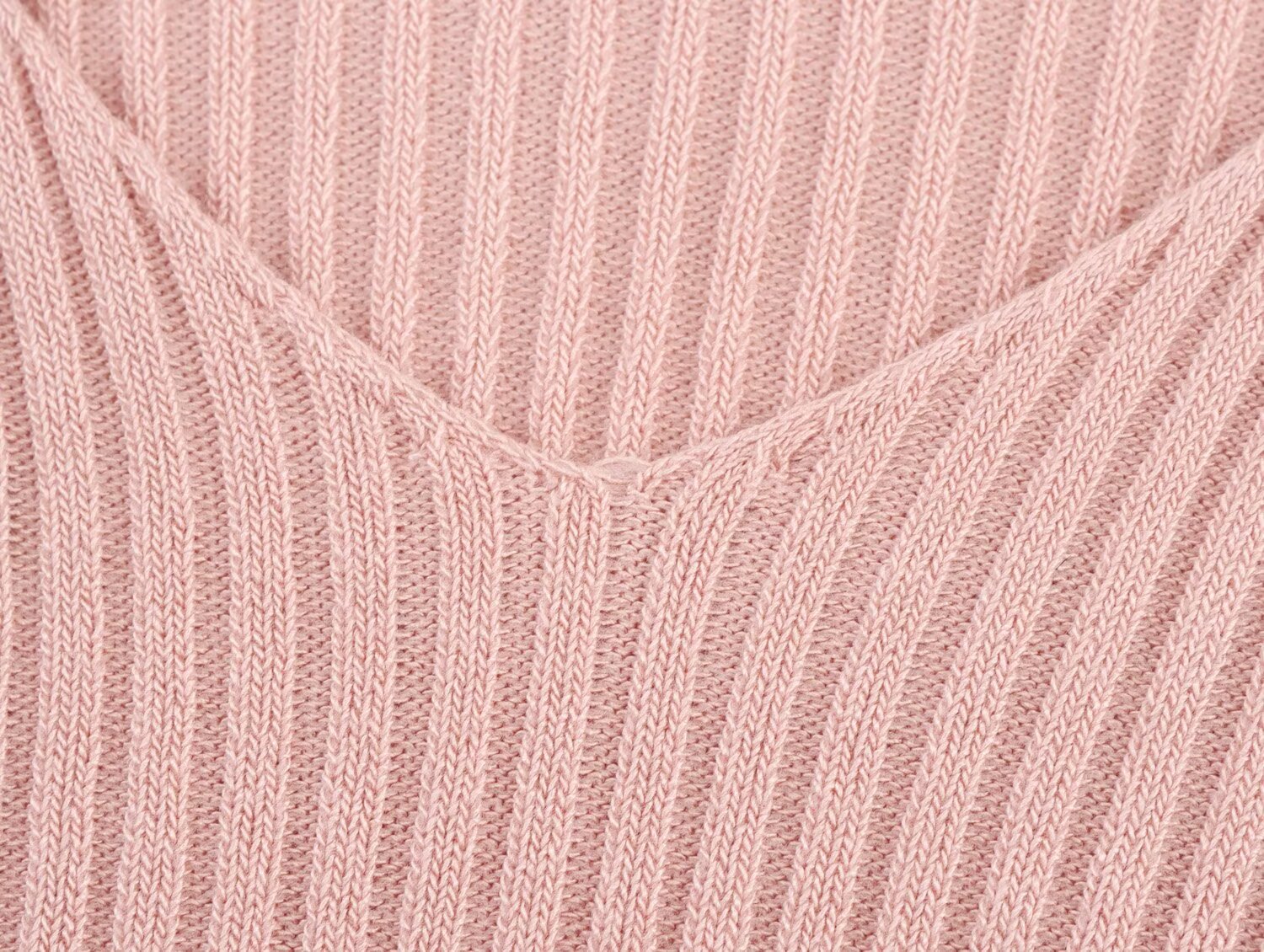 Summer Women Casual Solid Color Vertical Stripes Mid Length Knitted Short Sleeve