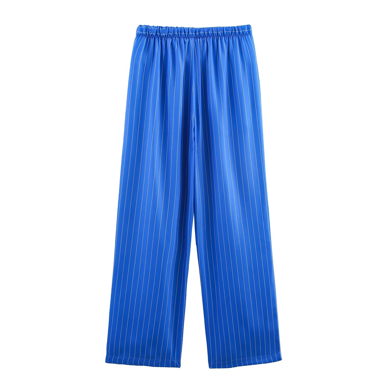 Simple Loose Striped Shirt Pajamas Pants Sets