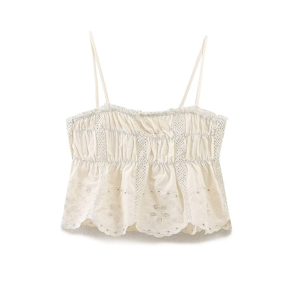 Women Casual Set Sweet Spaghetti Strap Vest High Waist Shorts Sets
