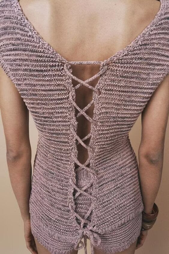 Homemade Women Textured Knitted Top Textured Knitted Shorts