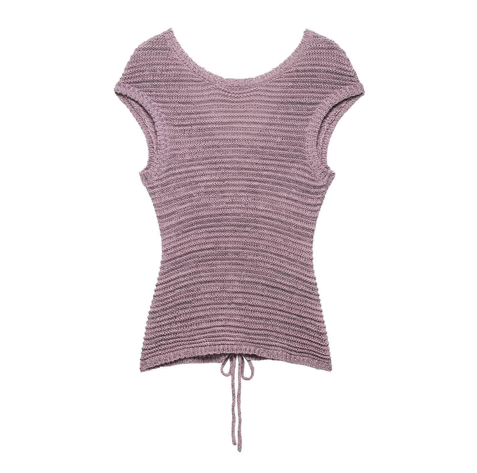 Homemade Women Textured Knitted Top Textured Knitted Shorts