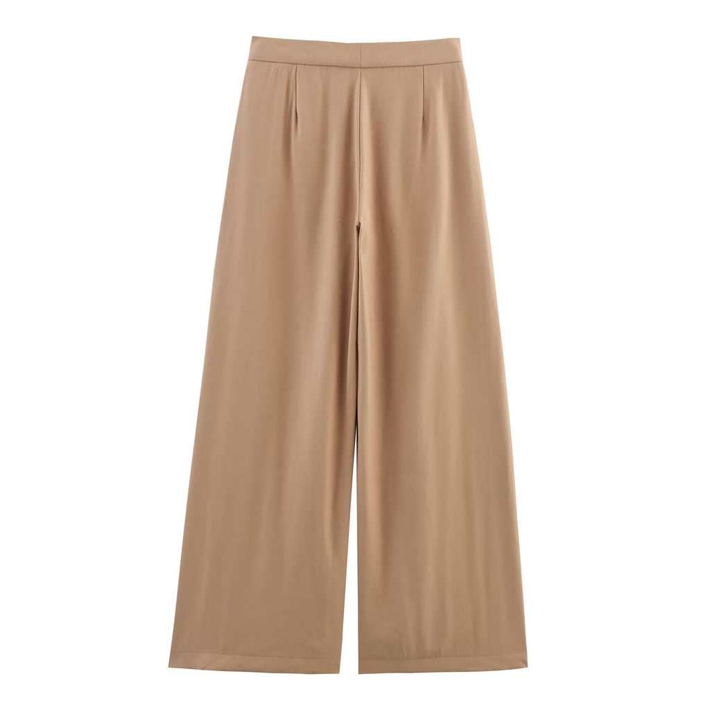Spring Women Clothing French Design Wide Leg Pants Sets