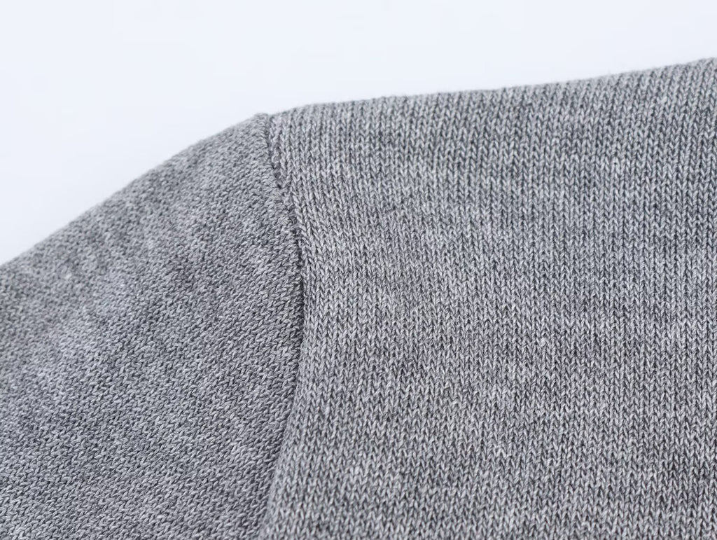 Women Contrast Color round Neck Pullover Sweater