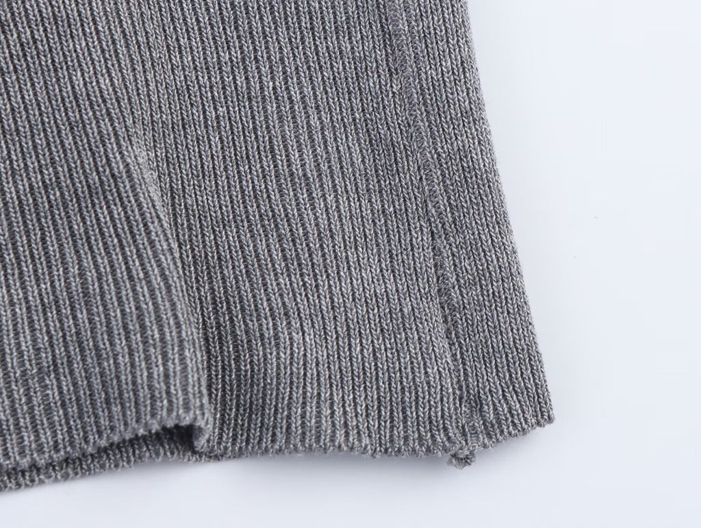 Women Contrast Color round Neck Pullover Sweater