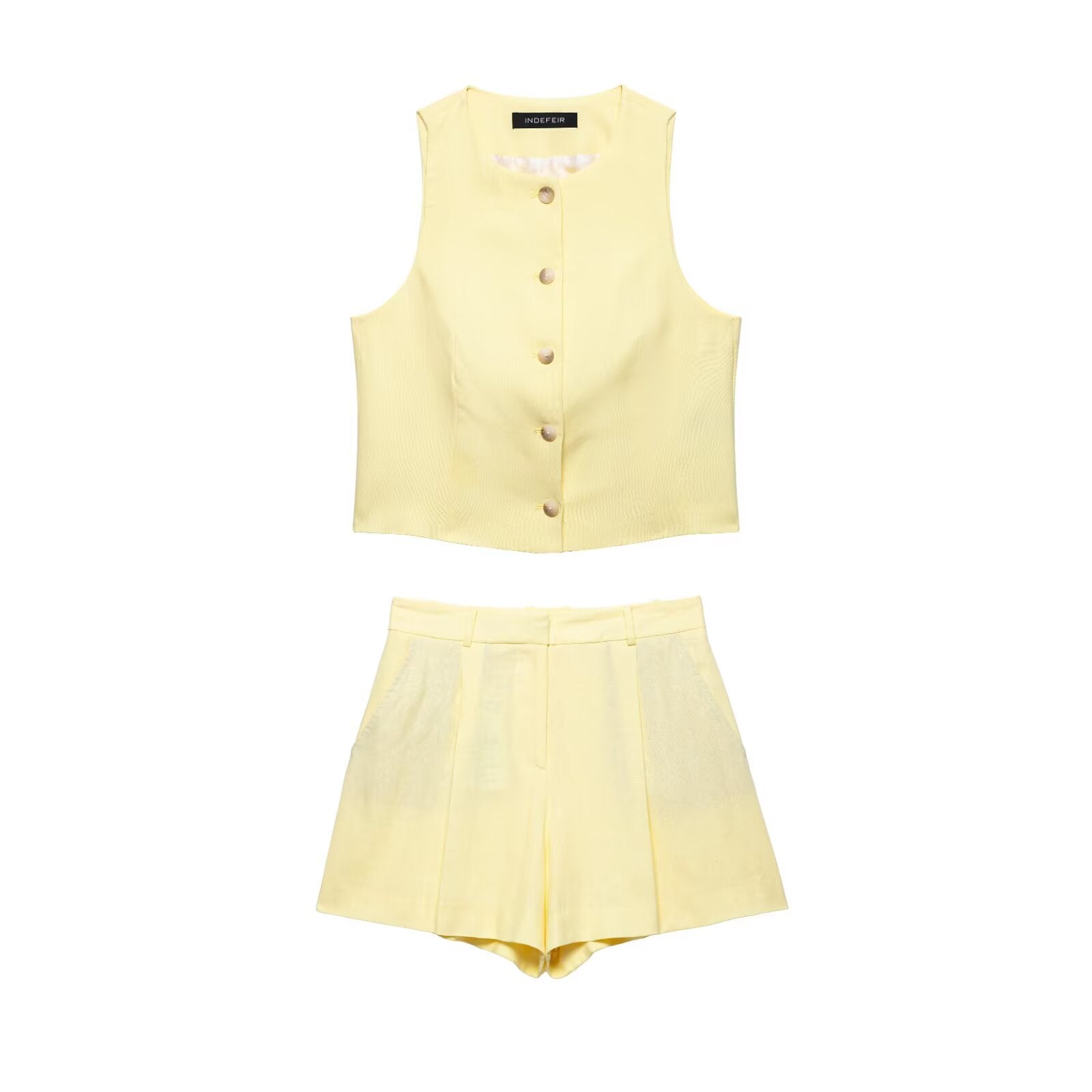 Summer Women Clothing Minimalist Vest Casual Shorts