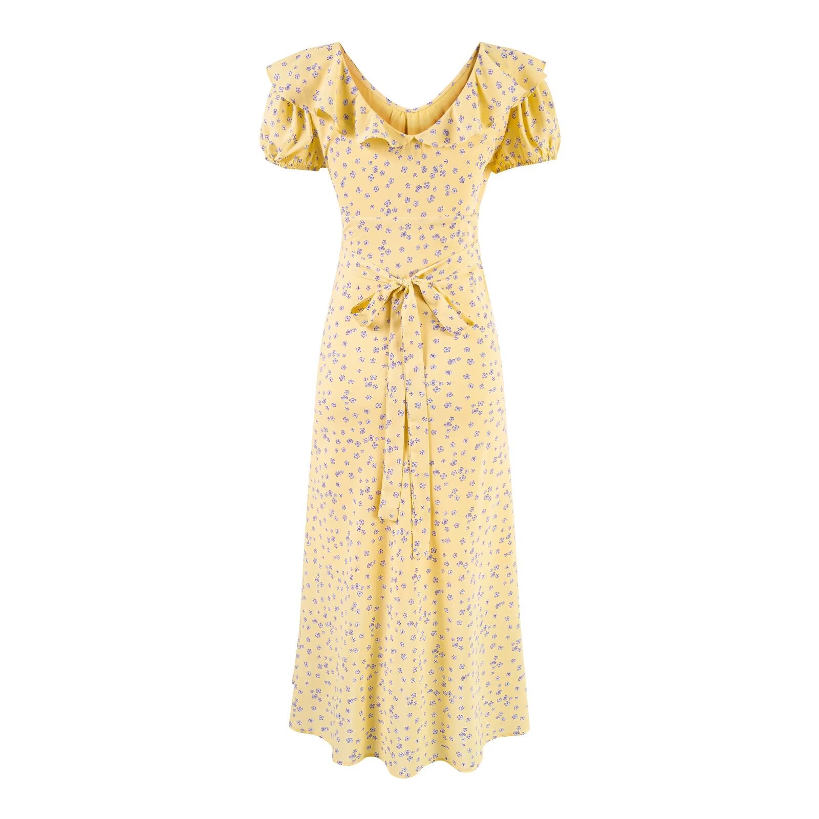 Mid Length Flounced Sexy Slim Summer Vacation Lace Sling Dress