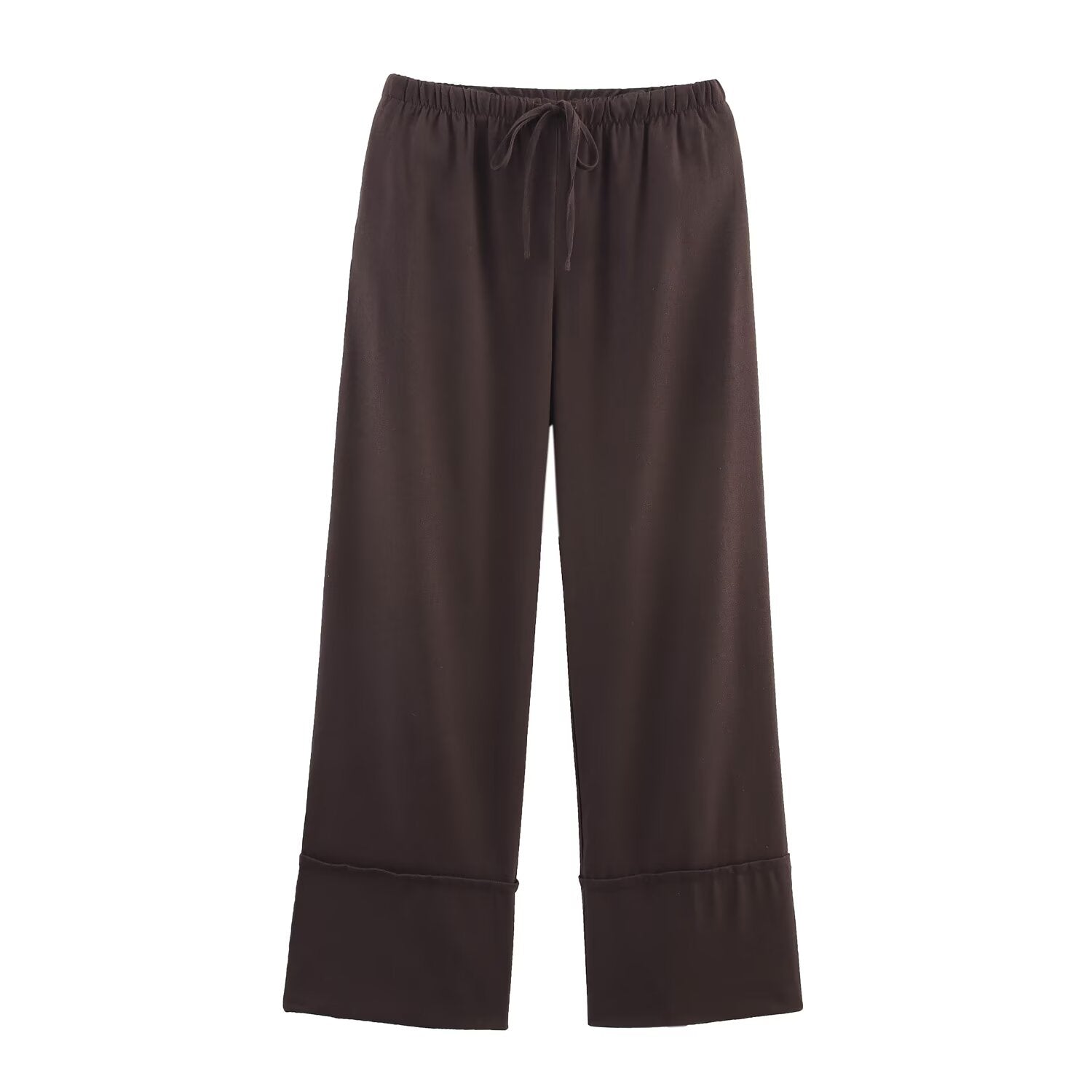 Summer Women Clothing Collared Single Breasted Long Sleeve Shirt Wide Leg Trousers Set Women