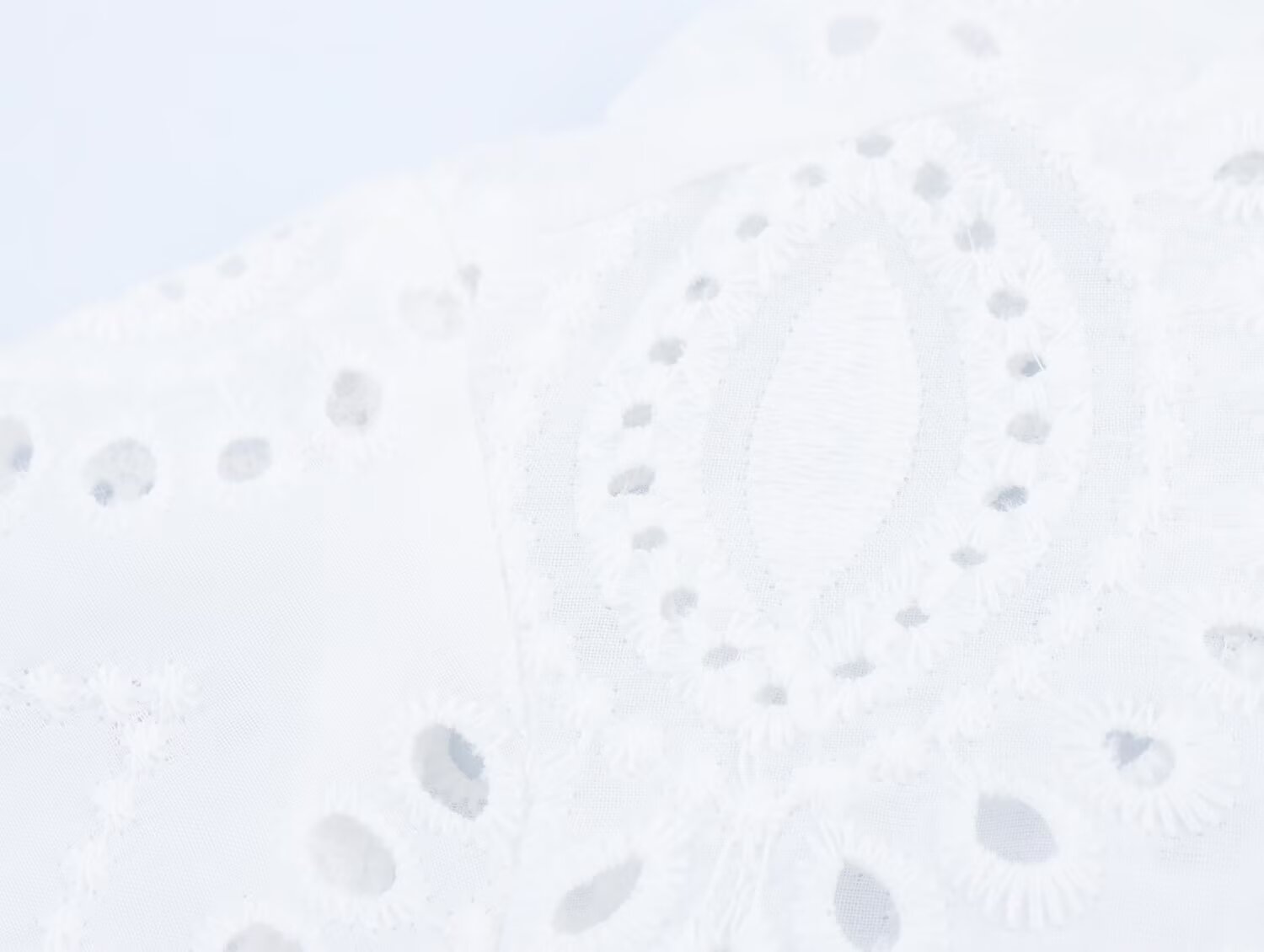 Summer Women Clothing Simple All Matching Collared Hollow Out Cutout Embroidered Women Shirt