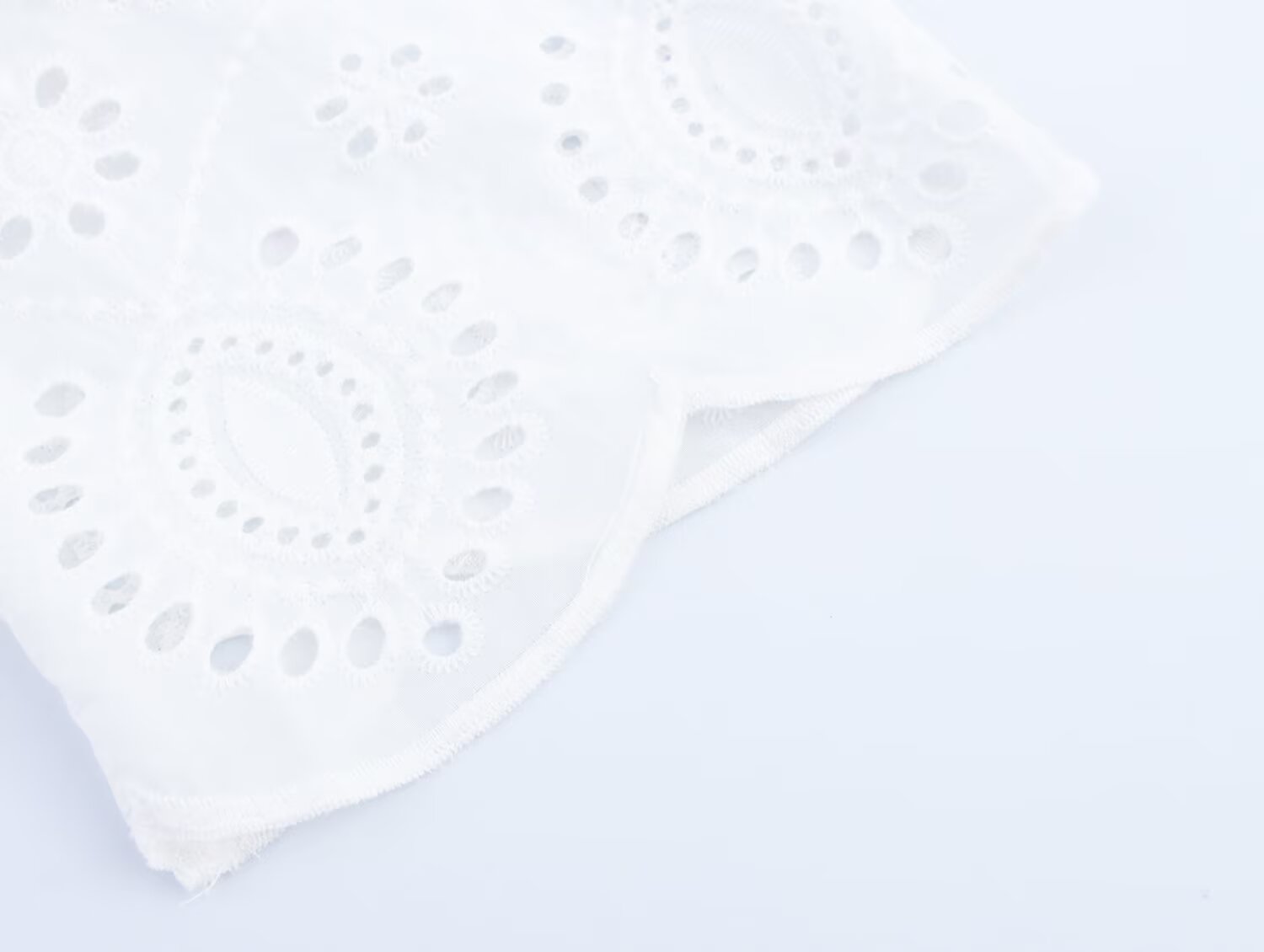 Summer Women Clothing Simple All Matching Collared Hollow Out Cutout Embroidered Women Shirt