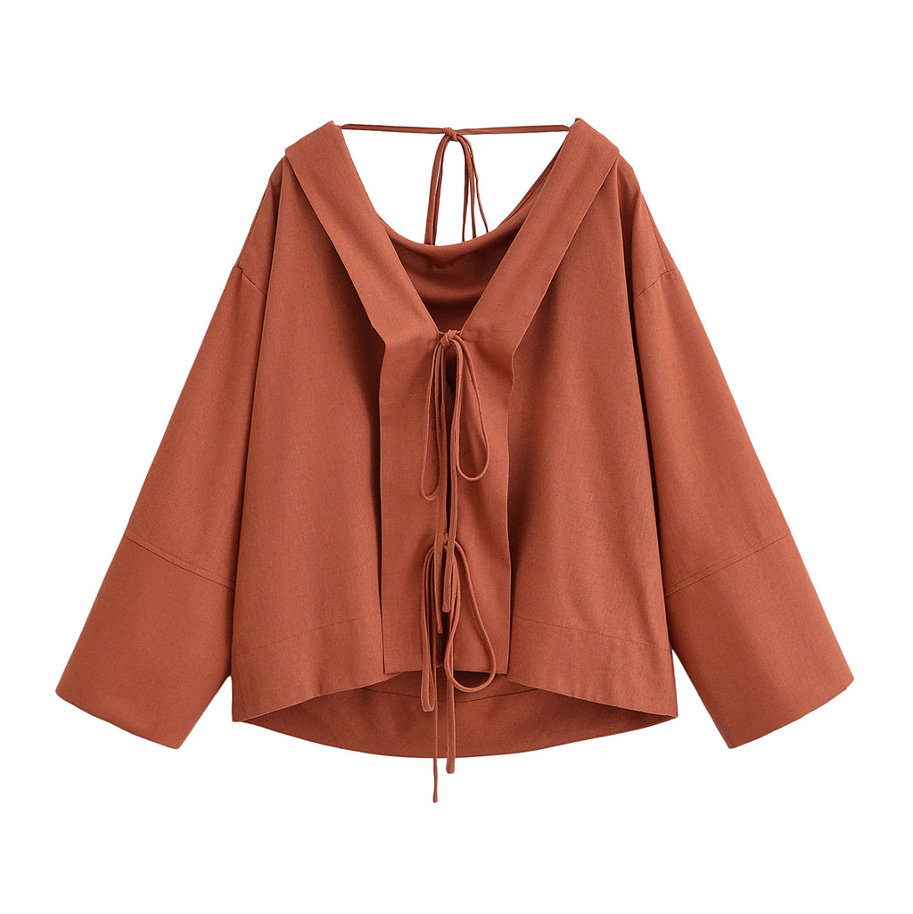 Summer Women Street Personality Front Back Wearable Shirt