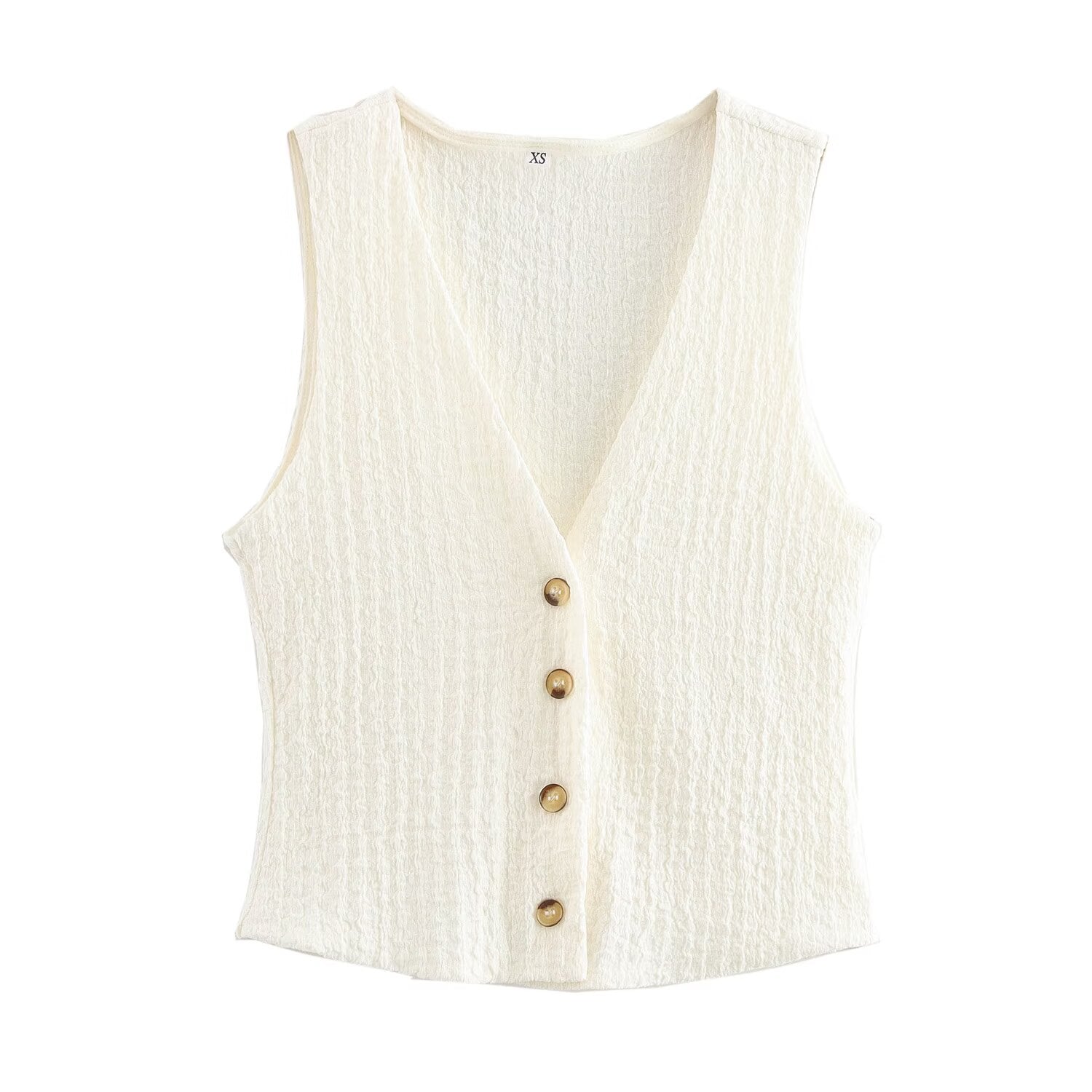 Summer Texture Vest Top Texture Straight-Leg Pants Set