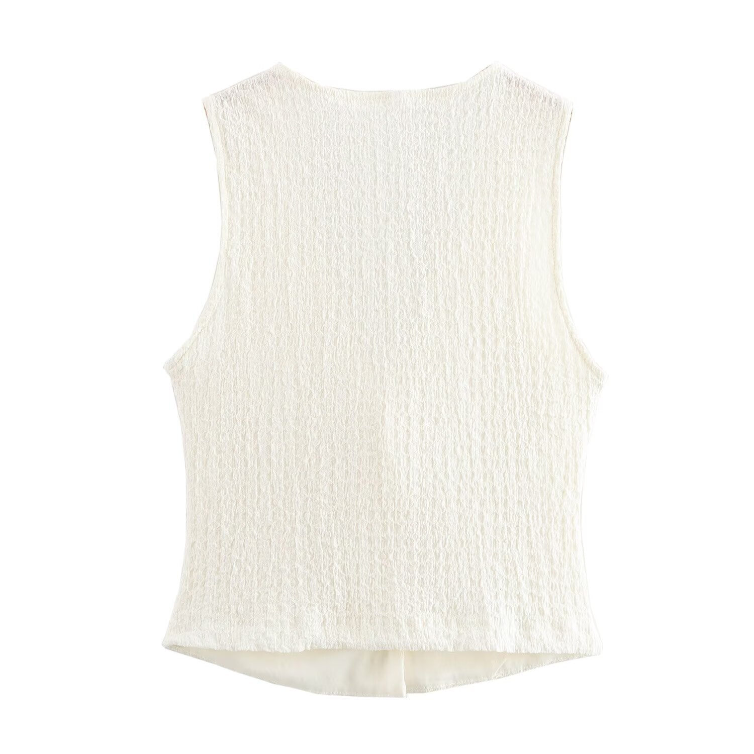 Summer Texture Vest Top Texture Straight-Leg Pants Set