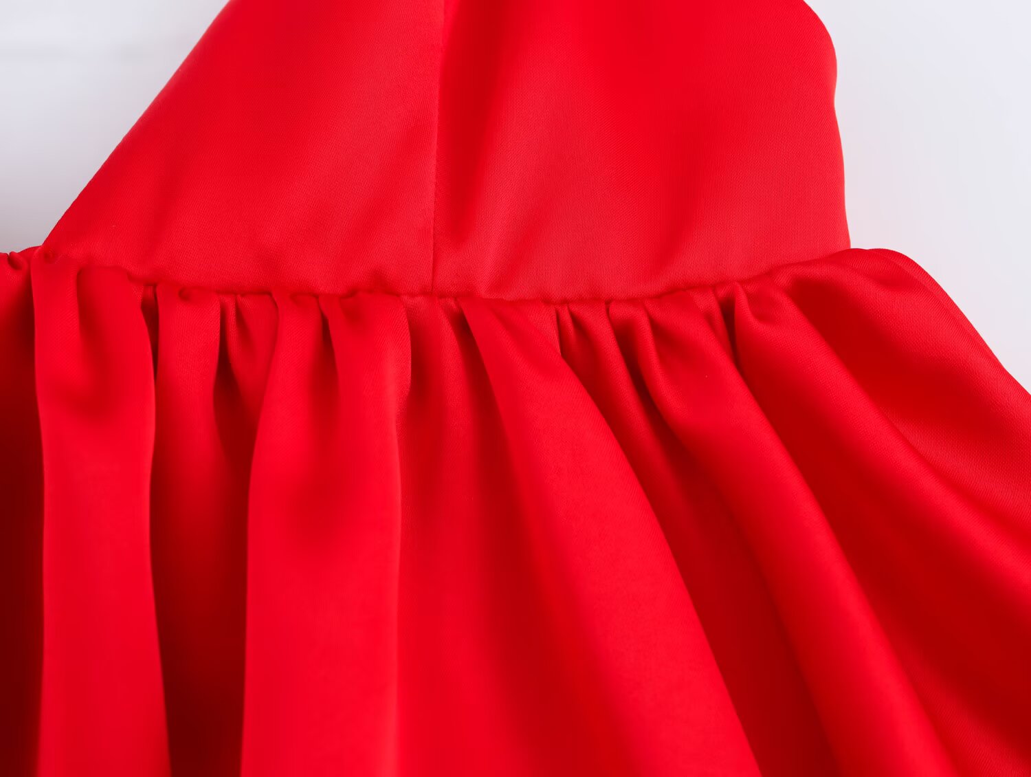 Women Clothing Spring Elegant Sexy Silk Satin Texture Puffy Strap Top
