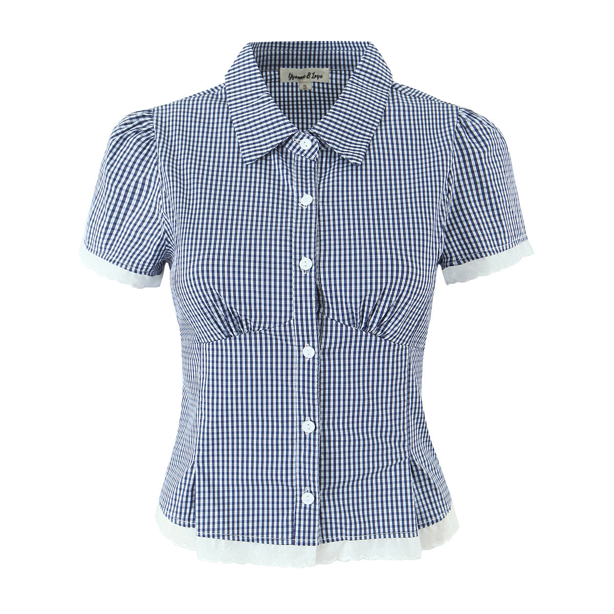 Blue Plaid Top