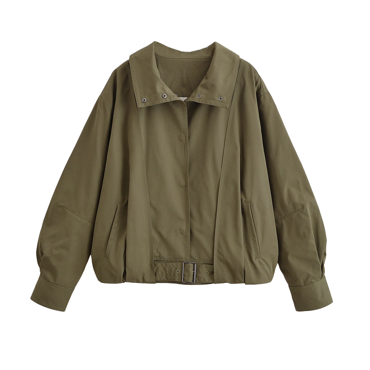Autumn Fashionable All Match Personality Street Buckle Bomber Jacket Jacket