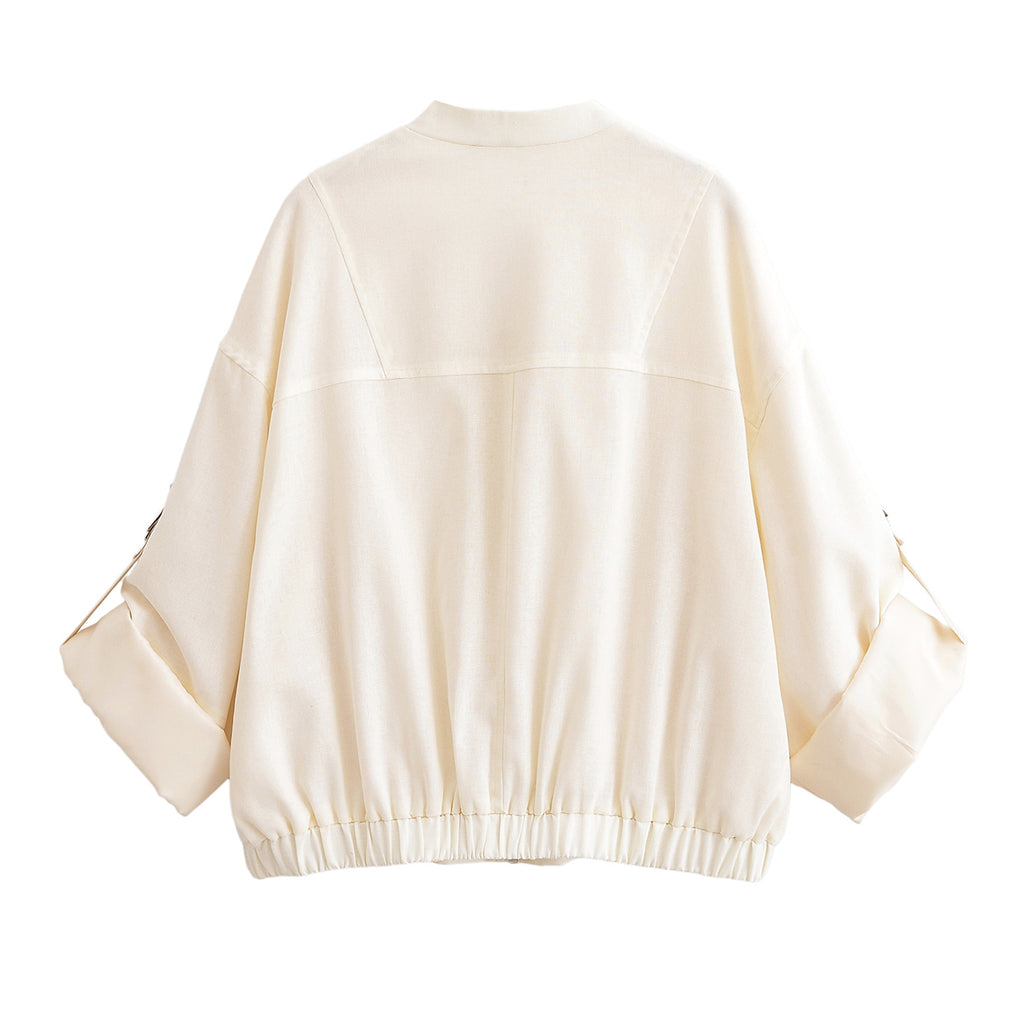 Spring Women Casual Loose Design Long Sleeved Jacket Jacket