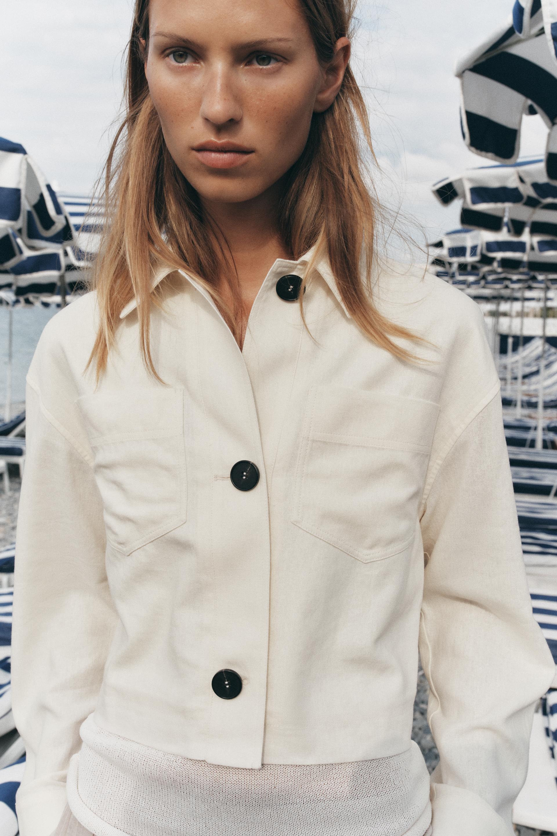 Spring Women Clothing Stitching Sleeves Blended Coat