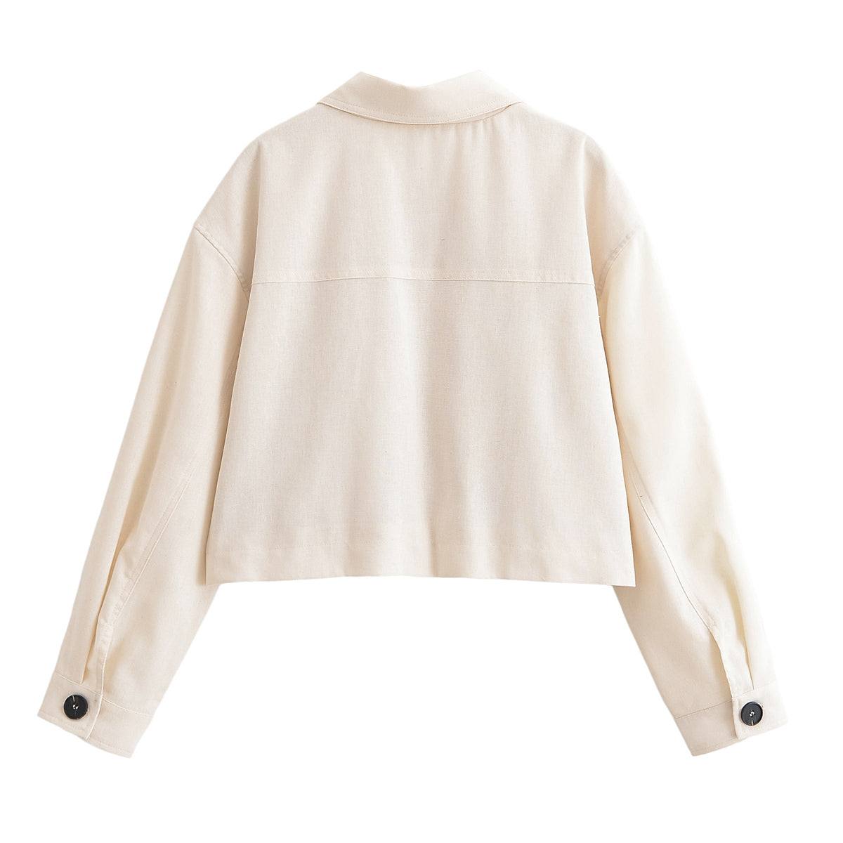 Spring Women Clothing Stitching Sleeves Blended Coat