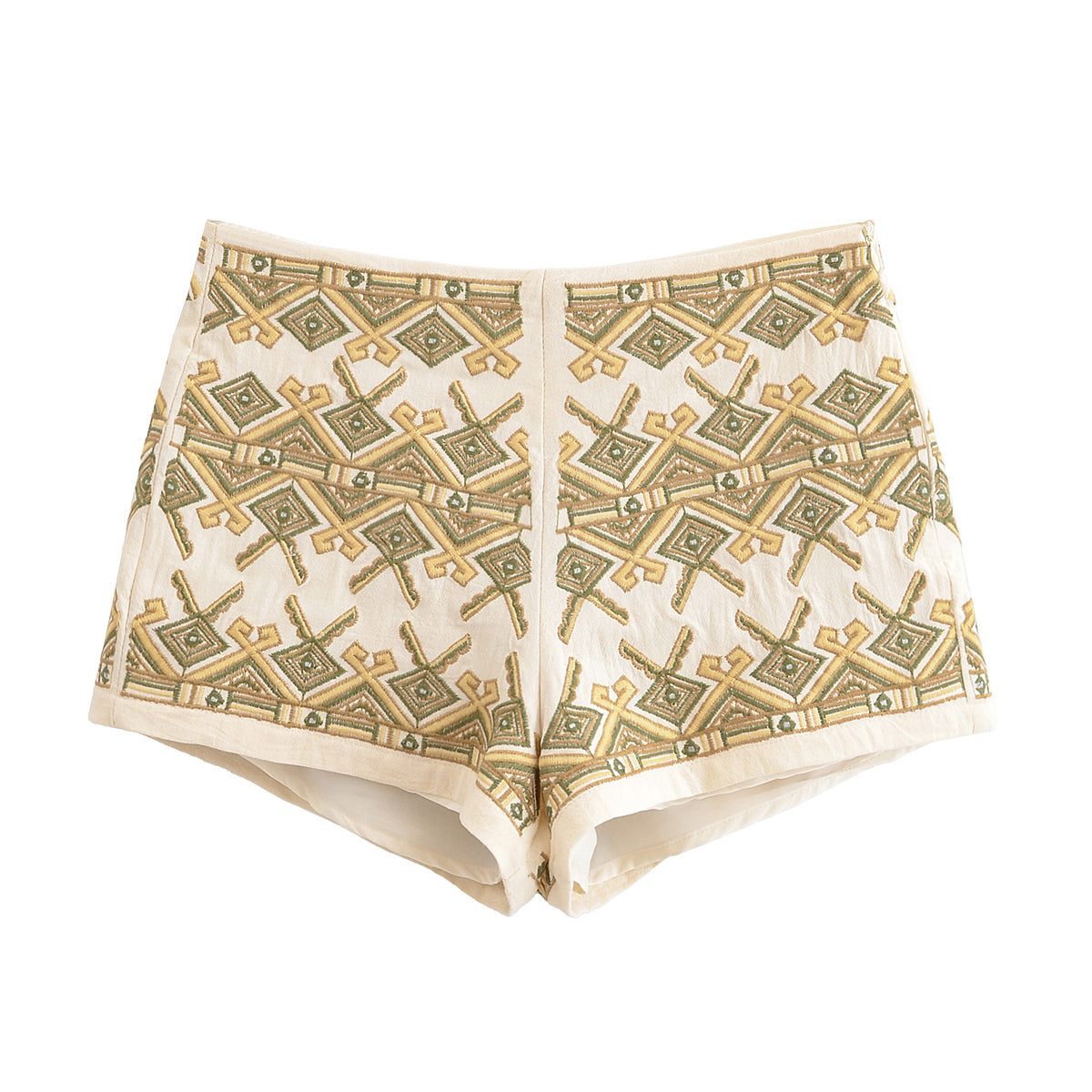 Retro Summer Casual Embroidered Shorts