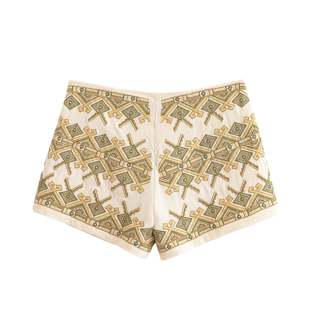 Retro Summer Casual Embroidered Shorts