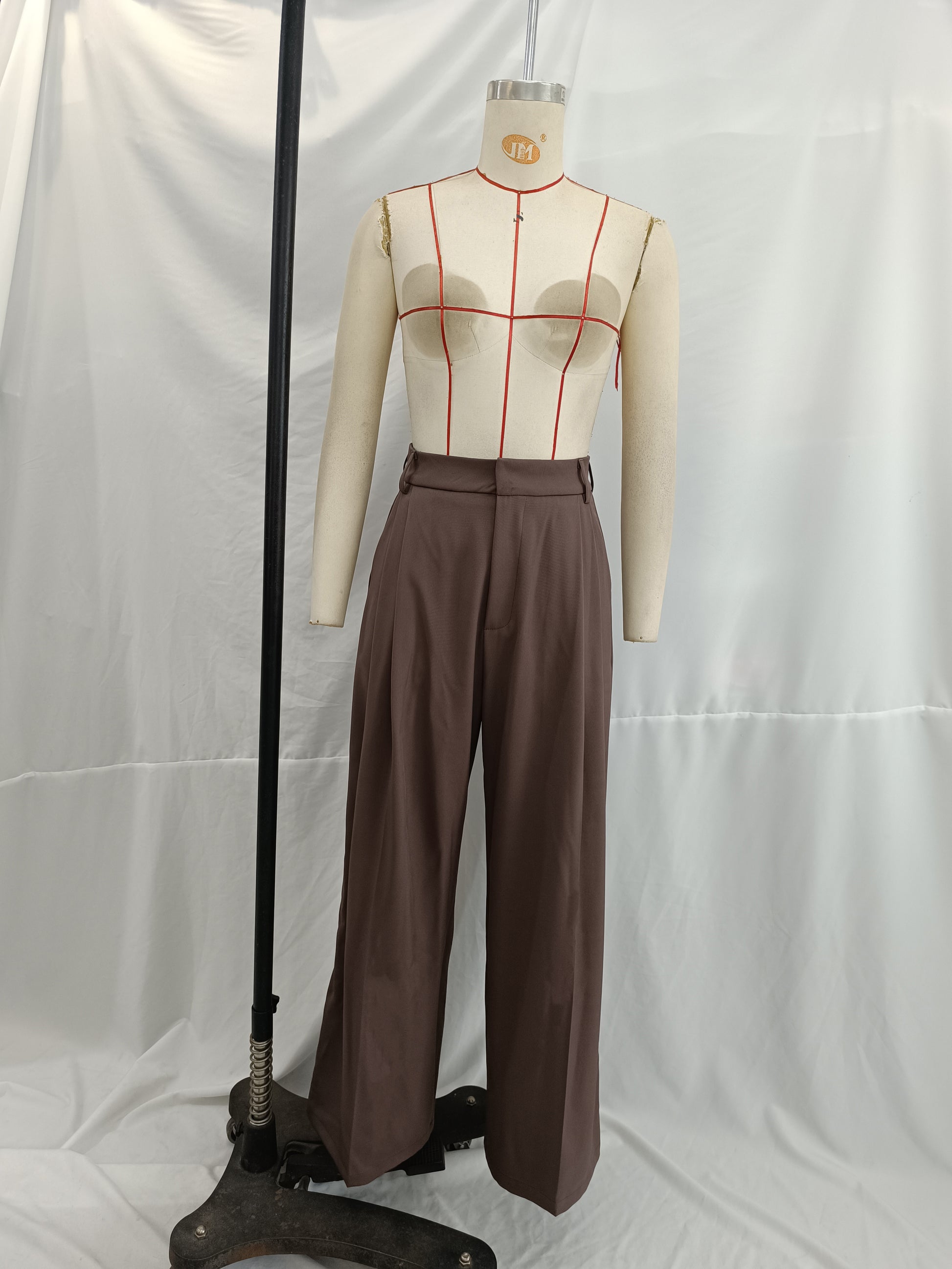 Women Flip Double Pleated Wide Leg Pants