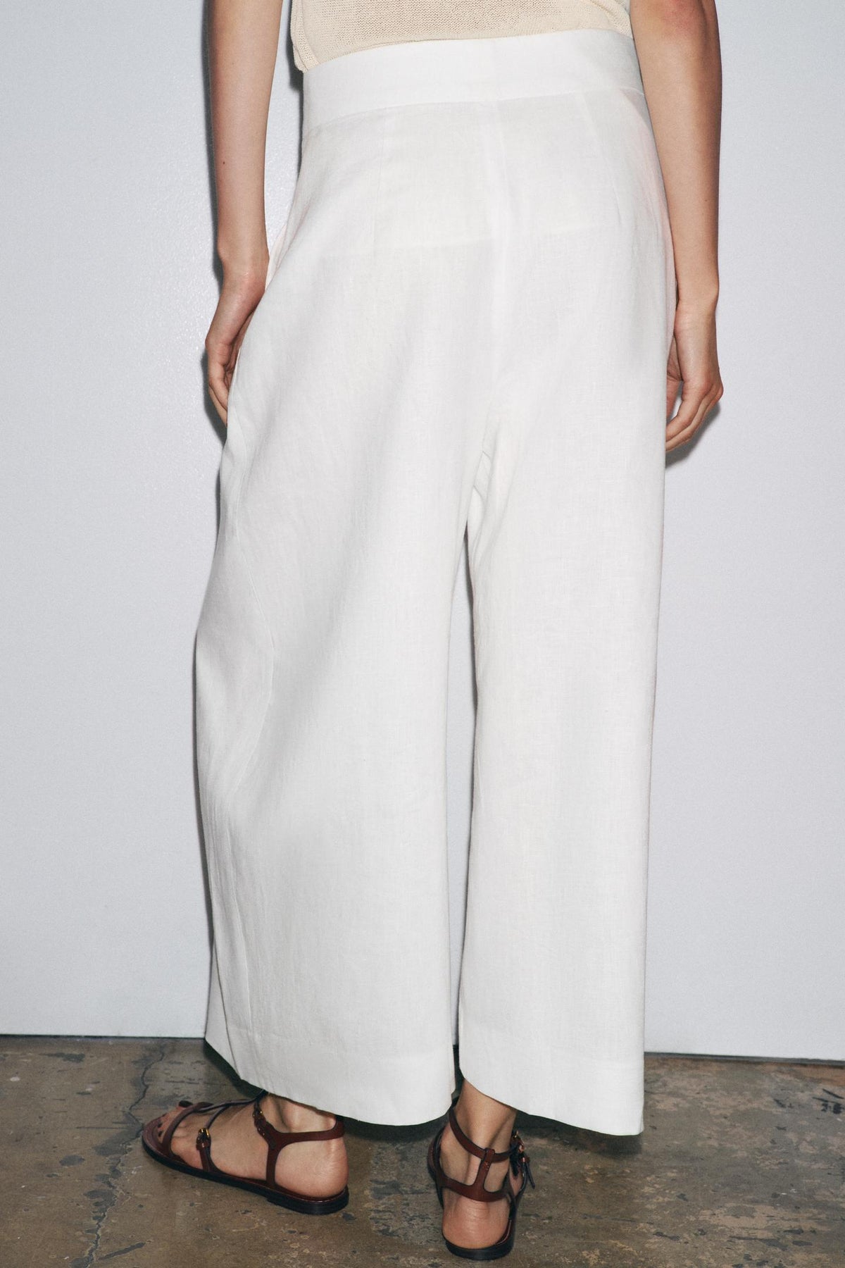 Women Clothing Autumn Solid Color Clean Simple Loose Long Wide Leg Pants
