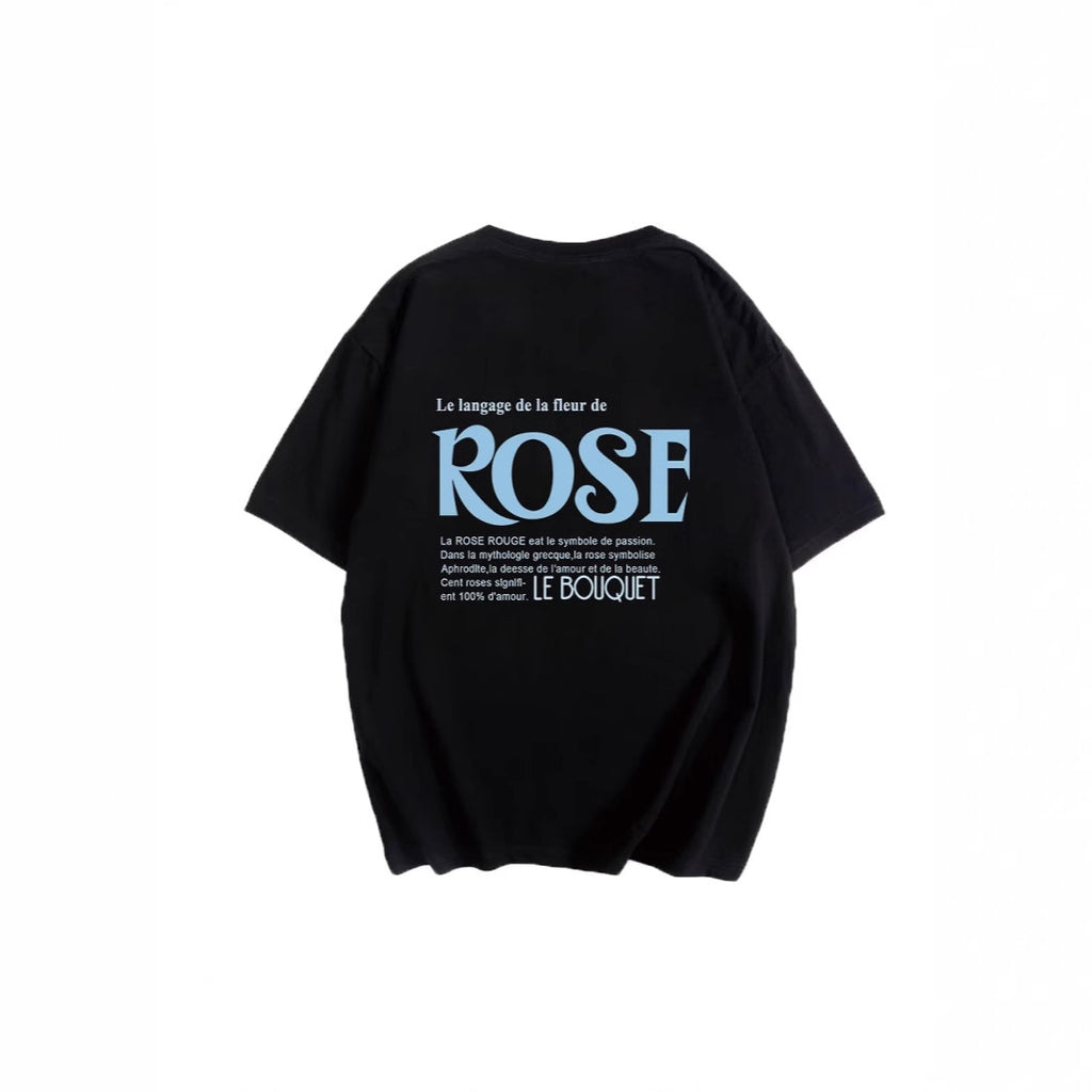 Simple Letter Graphic Print T shirt Women Summer Loose round Neck Cotton Short Sleeve Top