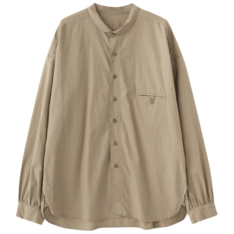 Doll Collar Shirt Spring Autumn Women Outer Wear Long Sleeve Heavy Industry Advanced Cardigan Top Shirt