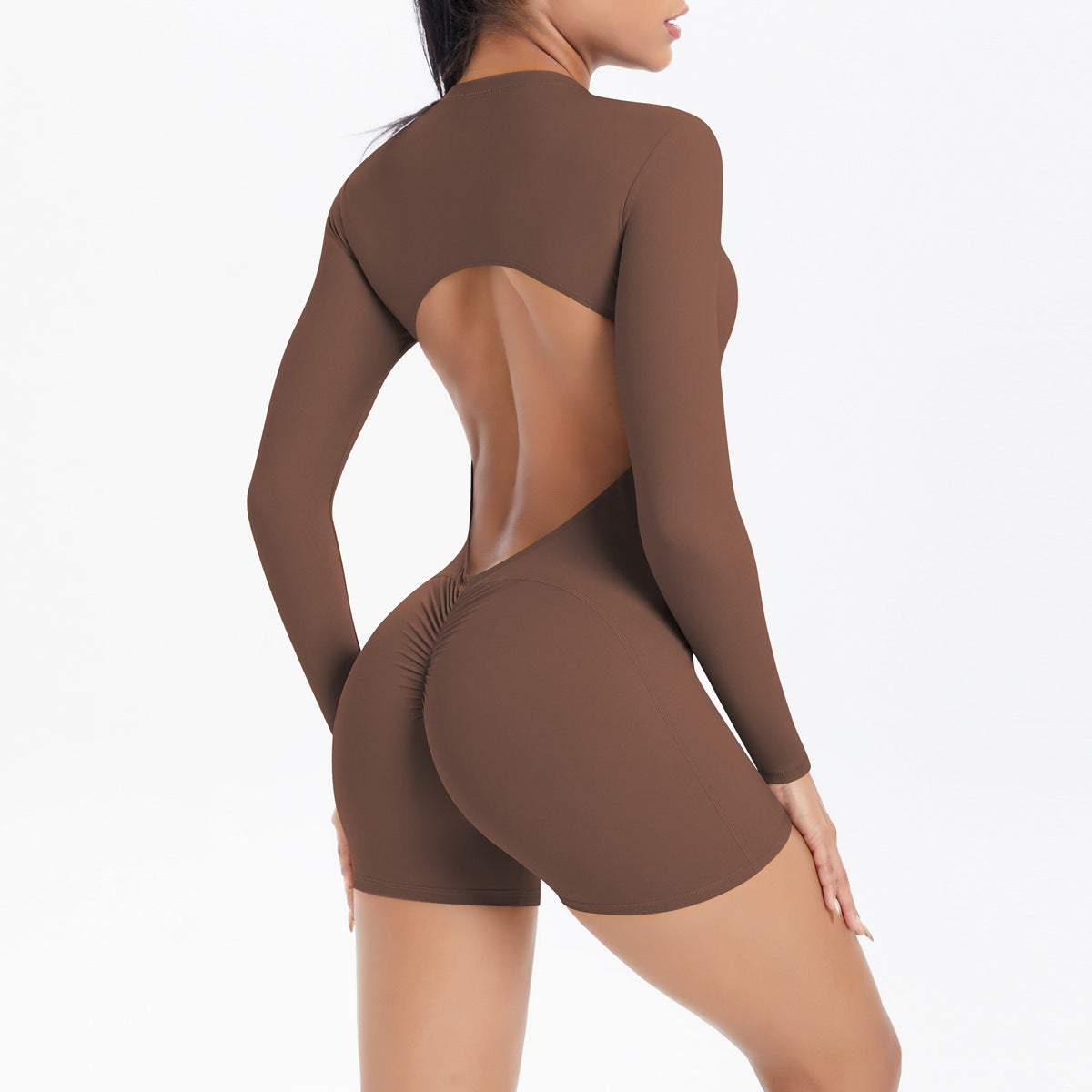 Long Sleeve Shorts-Chestnut