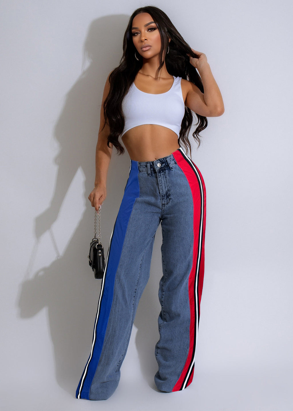 Blue Denim Blue Red