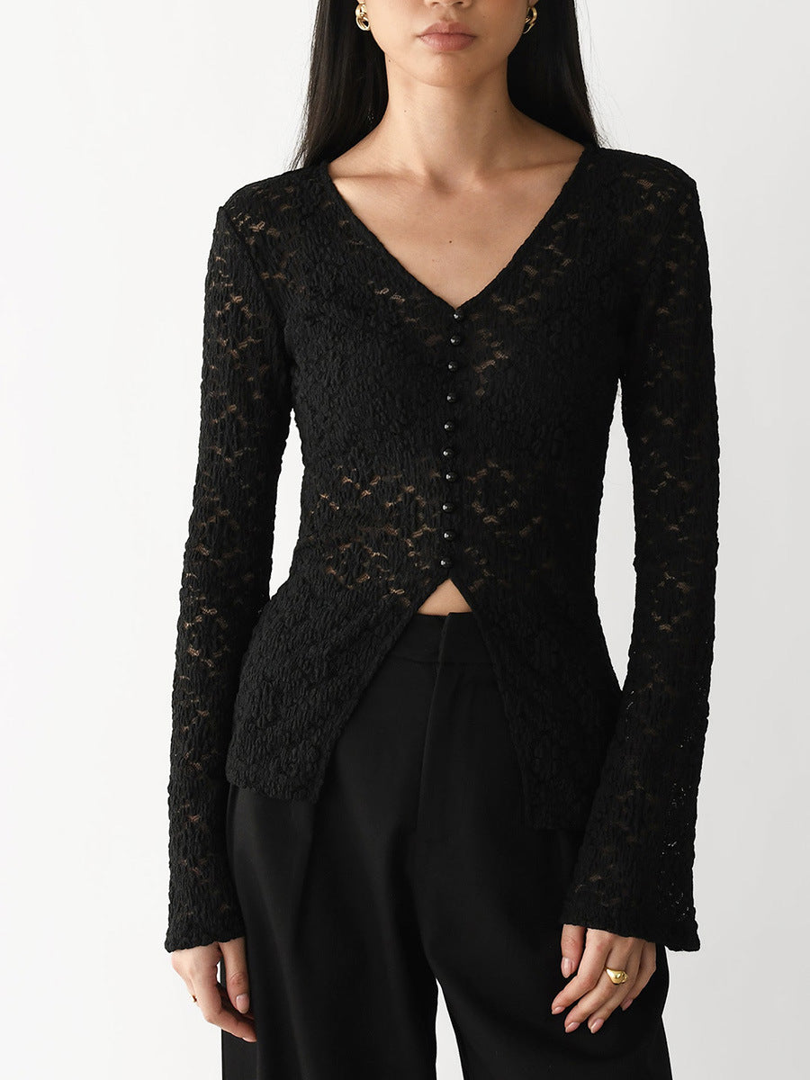 Black v-neck