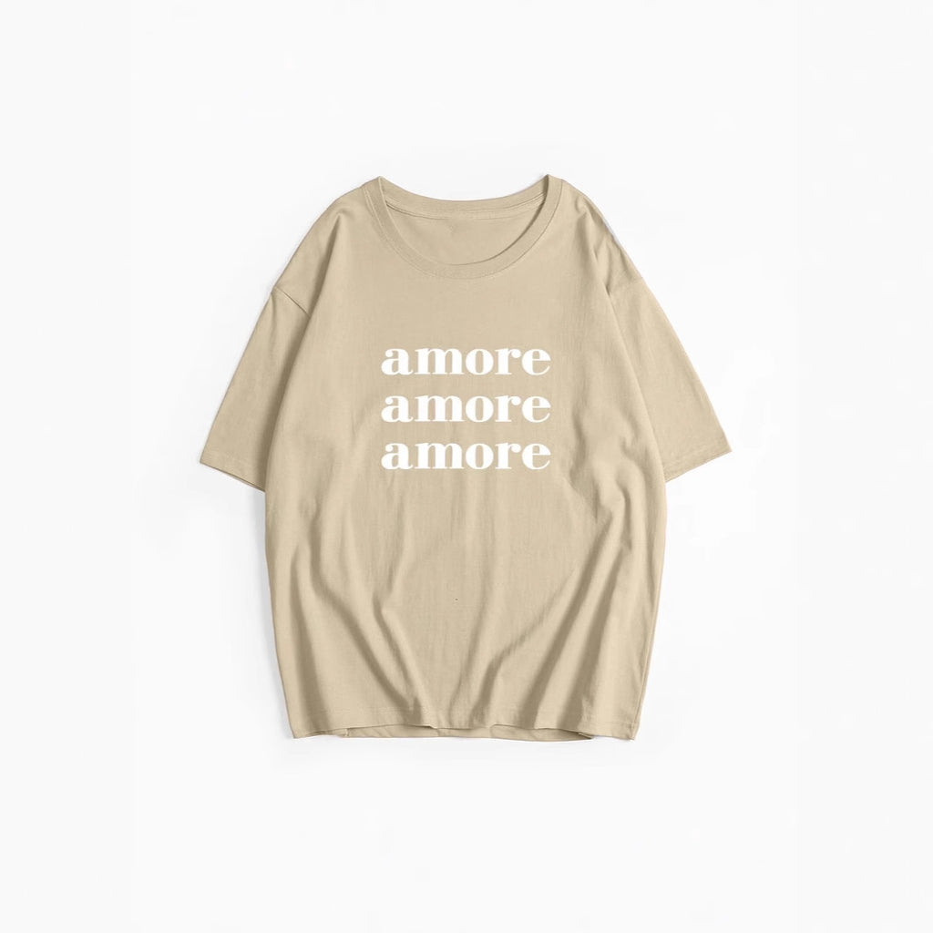 Printed T shirt Women Summer Loose round Neck Cotton Short Sleeve Top