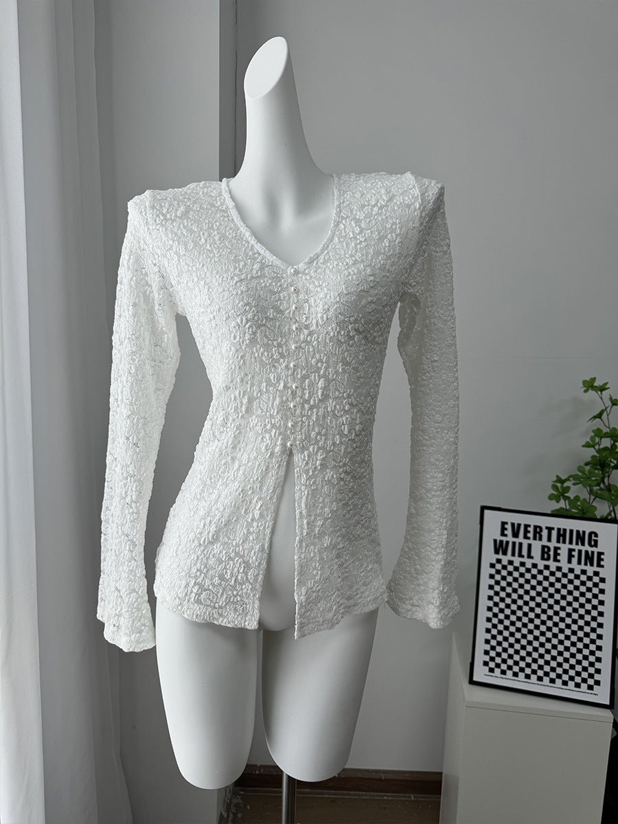 White v-neck