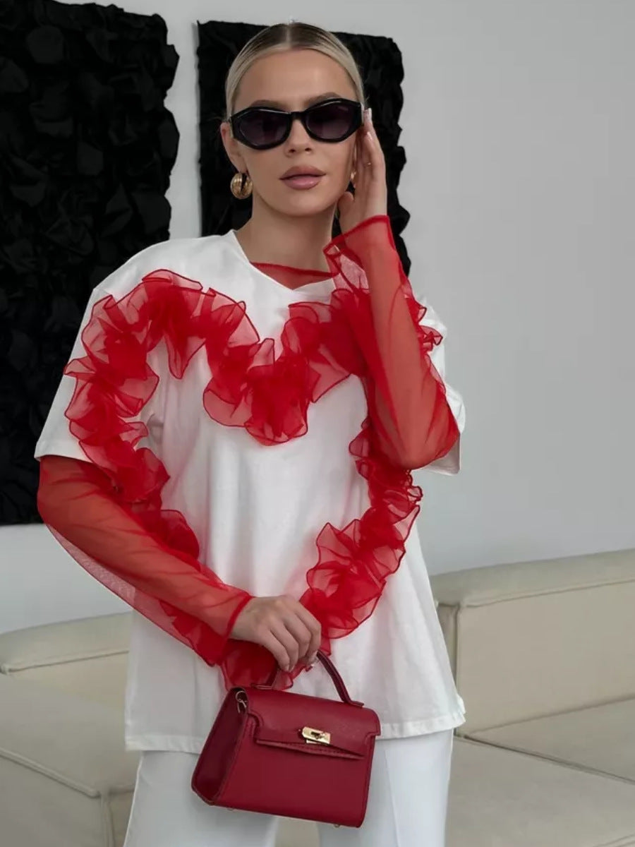 White Red Mesh without Inner Wear