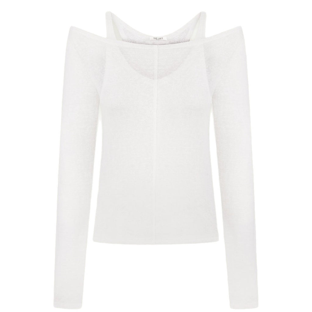 White Long Sleeve T shirt Vest Two Piece Set Spring Summer Comfortable Slim Fit Semi Transparent T shirt Women