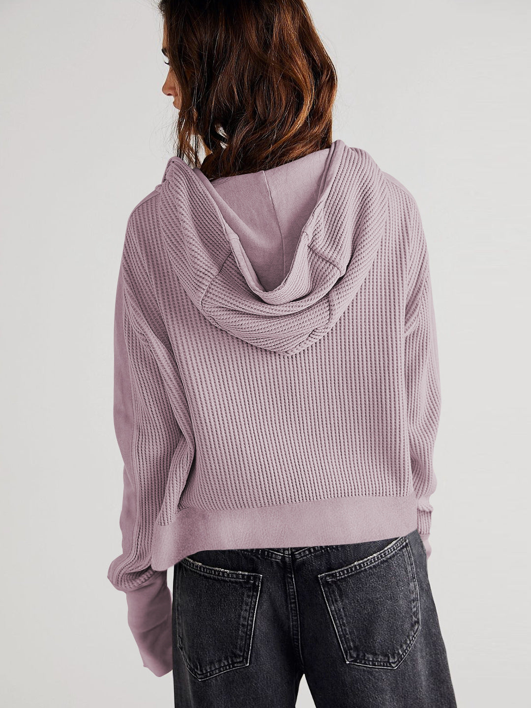 Fall Winter Patchwork Sweatshirt Women Clothing Hooded Long Sleeve Loose Lazy Zipper Hooded Sweatshirt