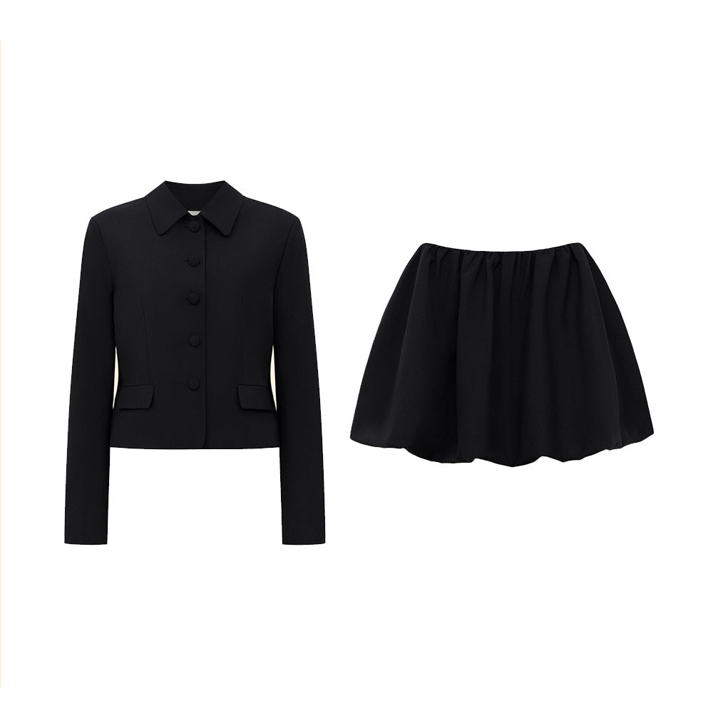 Women Autumn Long Sleeved Office Skirt Set