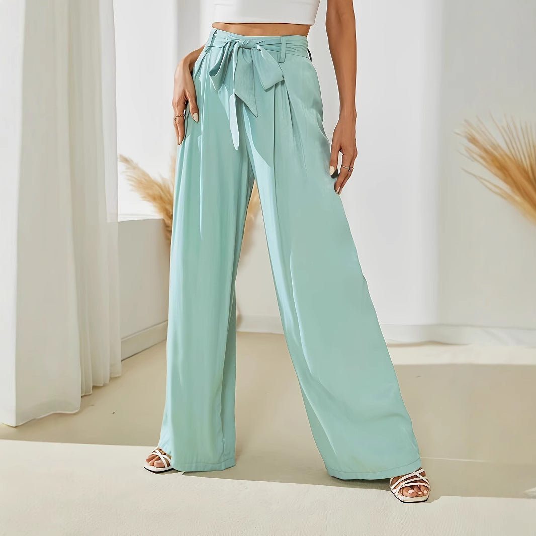 Casual Pants Women Straight Loose Slimming Spring Autumn Drape High Grade Wide Leg